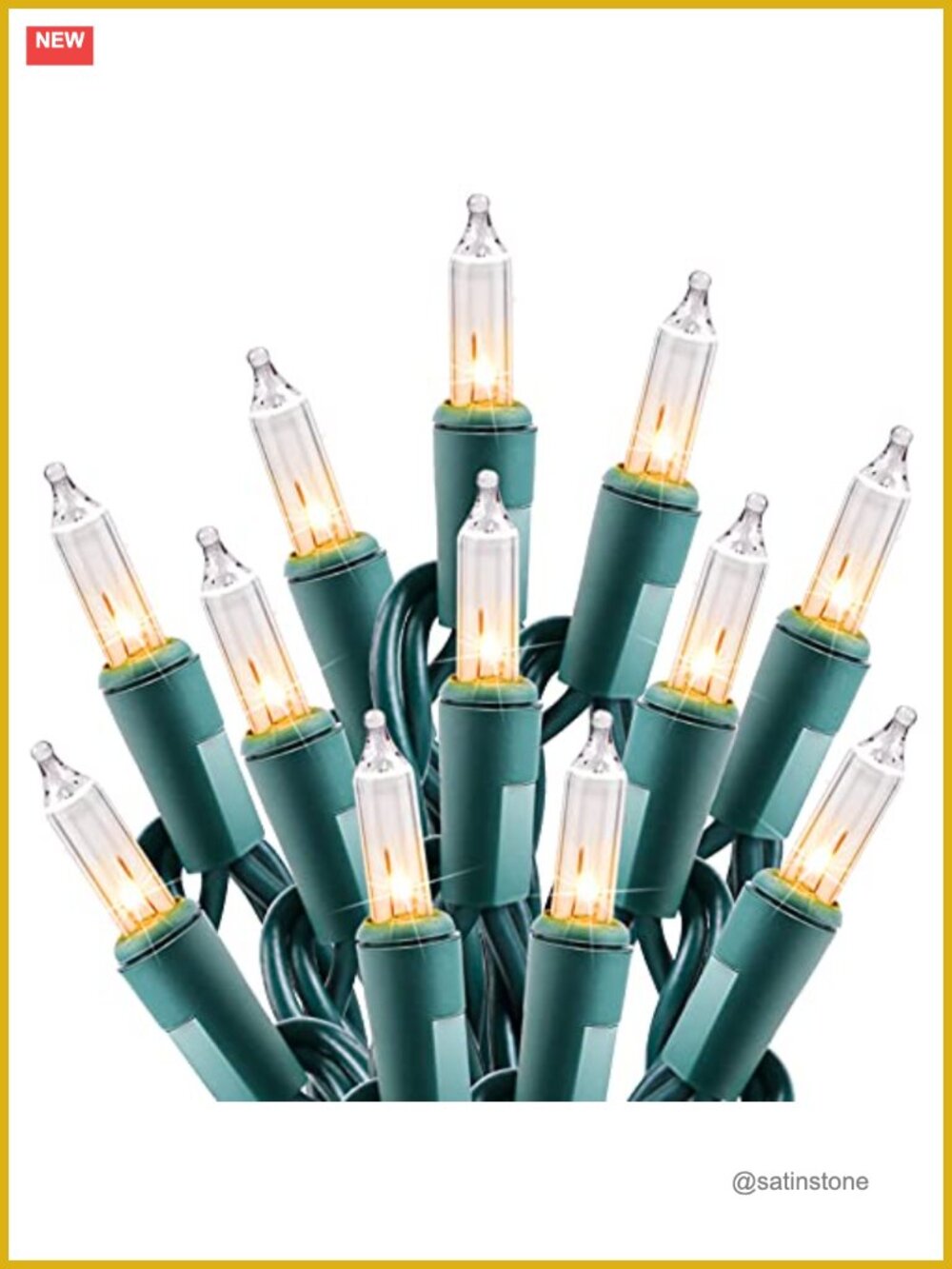 Clear Christmas String Lights 100 Count 20 Feet Incandescent Indoor Outdoor